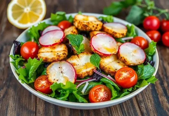 Frisse Halloumi Salade met Radijsjes | Snel en Vega