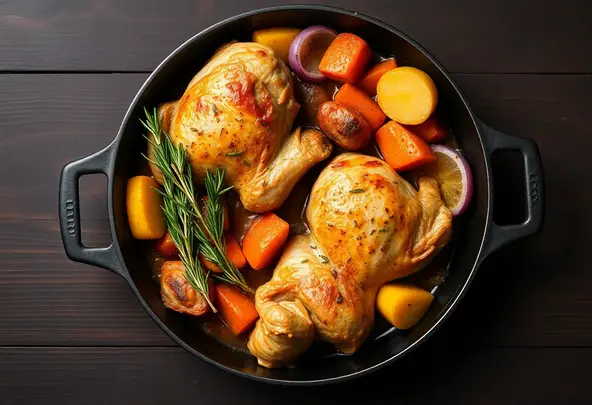 Gebakken Kip met Wortelgroenten & Rozemarijn | Ovenrecept