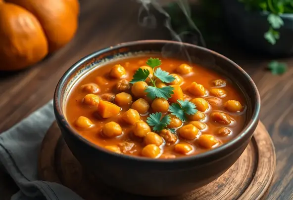 Gekruide Pompoen- en Kikkererwtenstoof | Vegan Recept