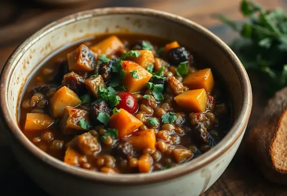 Geroosterde Groente- en Linzenstoofpot | Vegan Recept