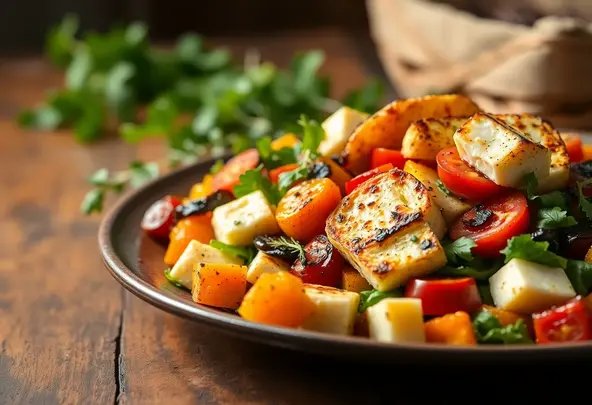 Geroosterde Groenten & Halloumi Salade | Snel & Gezond