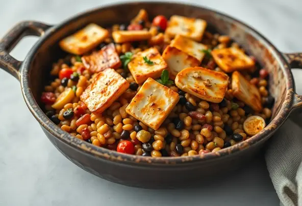 Recept: Geroosterde Groenten- en Linzenpilaf met Halloumi