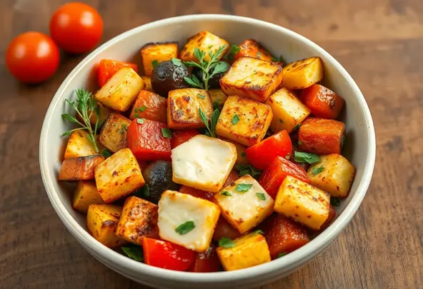 Geroosterde Mediterrane Groenten met Halloumi Recept