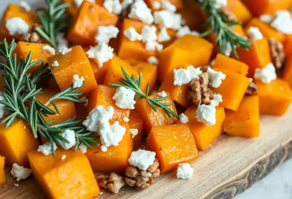 Geroosterde Pompoen met Feta, Kruiden & Walnoten | Recept
