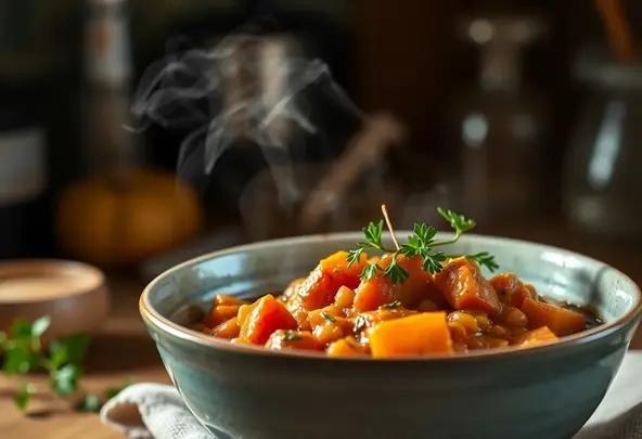 Recept: Geroosterde Pompoen en Rode Linzenstoofpot