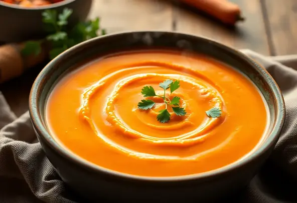 Geroosterde Wortel- Pastinaak- Zoete Aardappelsoep Gember