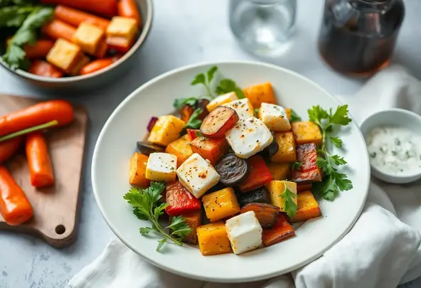 Geroosterde Wortelgroenten & Halloumi Salade | Recept