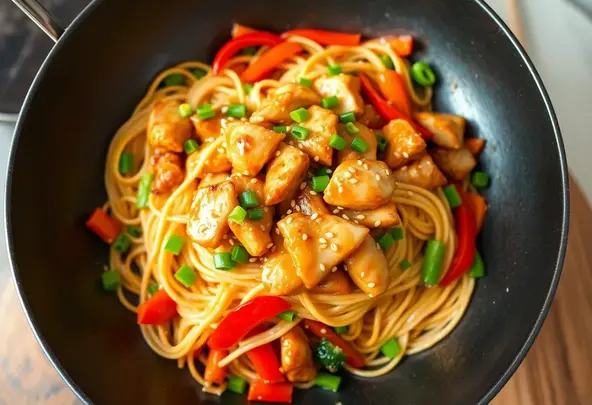 Kip Teriyaki Roerbak met Noedels | Snel Aziatisch Diner
