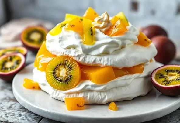 Klassieke Pavlova Recept met Tropisch Fruit | Eenvoudig Dessert