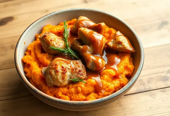 Kruidige Wortelstamppot met Geroosterde Kip | Recept