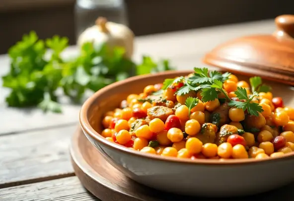 Marokkaanse Kikkererwten & Groentetagine | Vegan Recept