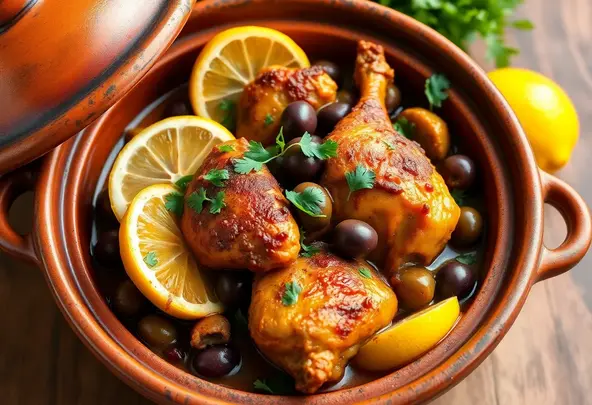 Marokkaanse Kippentajine | Recept met Citroen & Olijven