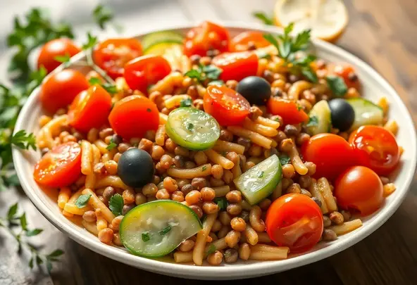 Mediterraanse Linzen-Pasta Salade | Gezond & Snel Recept