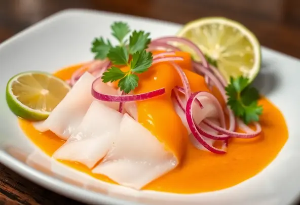 Peruaanse Tiradito met Aji Amarillo Leche de Tigre Recept
