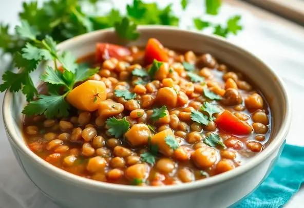 Pittige Harissa-Linzenstoofpot met Groenten | Recept