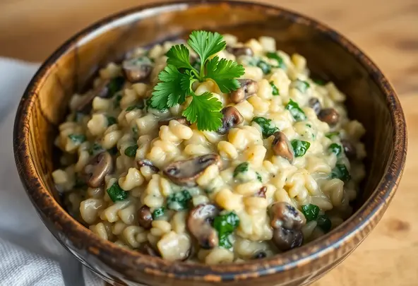 Romige Paddestoelen-Spinazie Risotto | Vegetarisch Diner