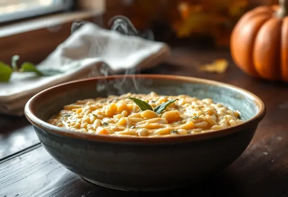 Romige Pompoen Salie Risotto | Vegetarisch Herfstgerecht