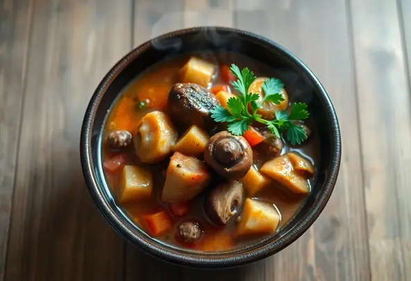 Rustieke Paddenstoelen- & Wortelstoofpot - Vegan Comfortfood