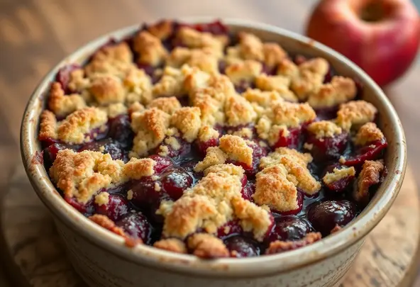 Veenbessen-Appel Kruimeltaart | Eenvoudig Dessert Recept
